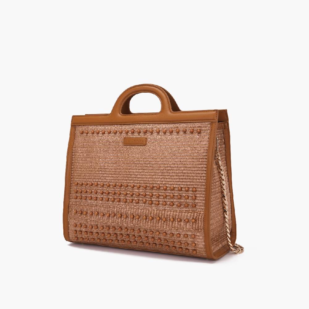La Carrie BORSA SHOPPING MALIBU CUOIO Grande vendita