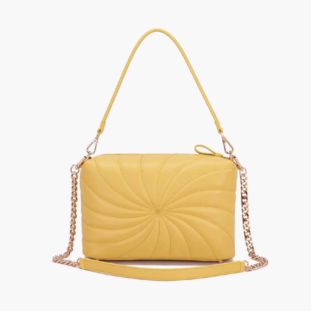 La Carrie BORSA A SPALLA OYSTER YELLOW Saldi Di Fabbrica