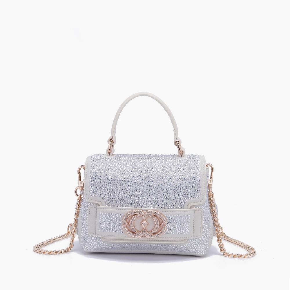 La Carrie BORSA A MANO LOGO IVORY In Vendita