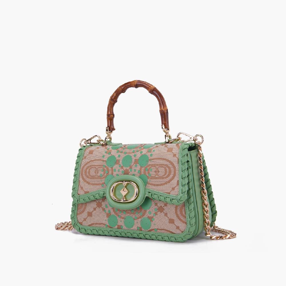 La Carrie BORSA A MANO MONOGRAM PISTACCHIO Promozione