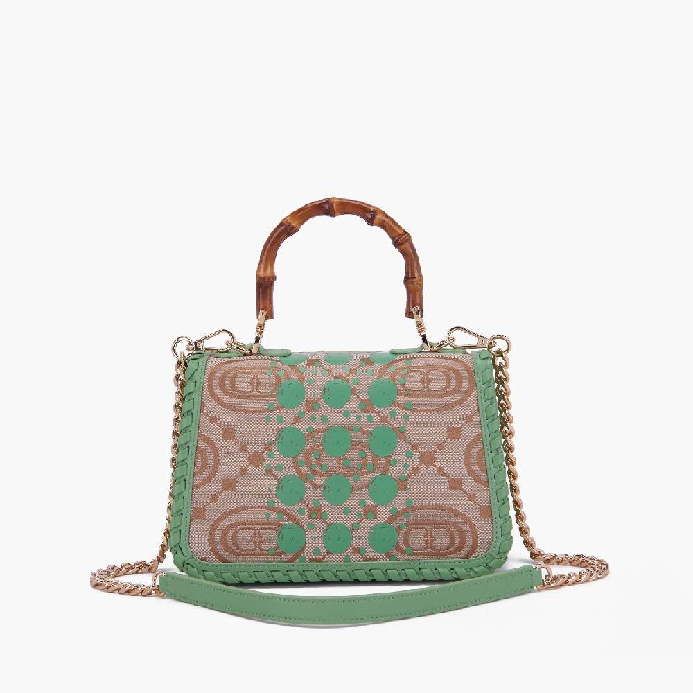 La Carrie BORSA A MANO MONOGRAM PISTACCHIO Promozione