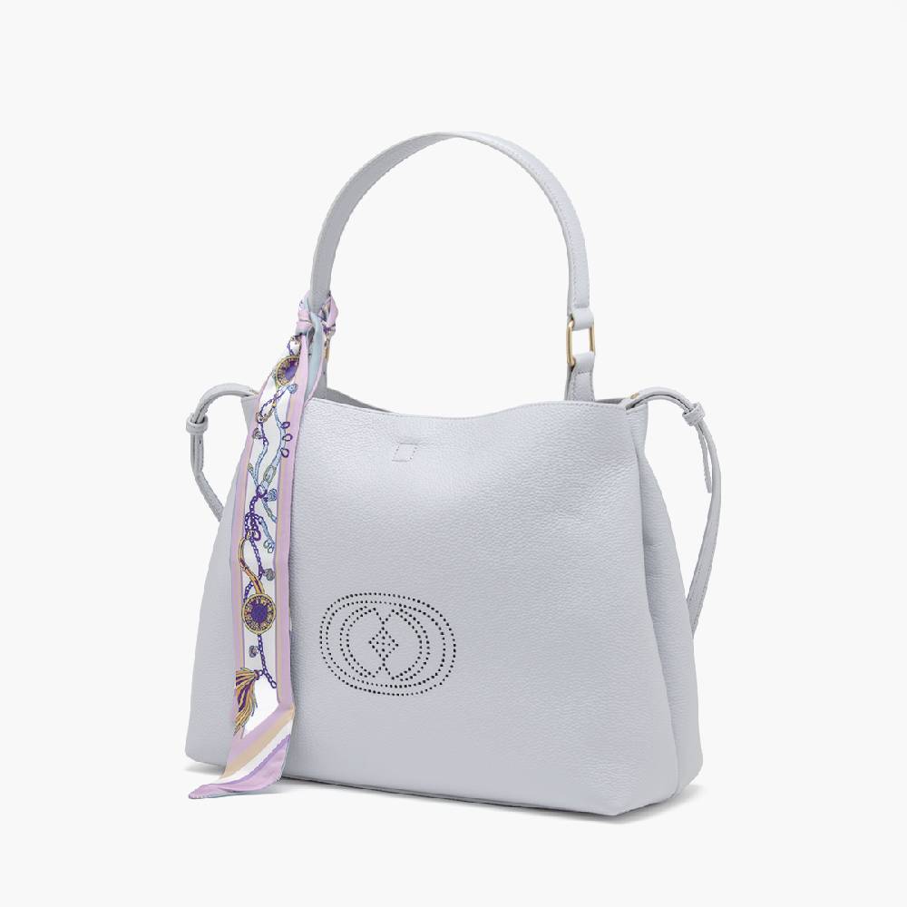 La Carrie BORSA SHOPPING DRILLED SKY Soddisfazione Garantita