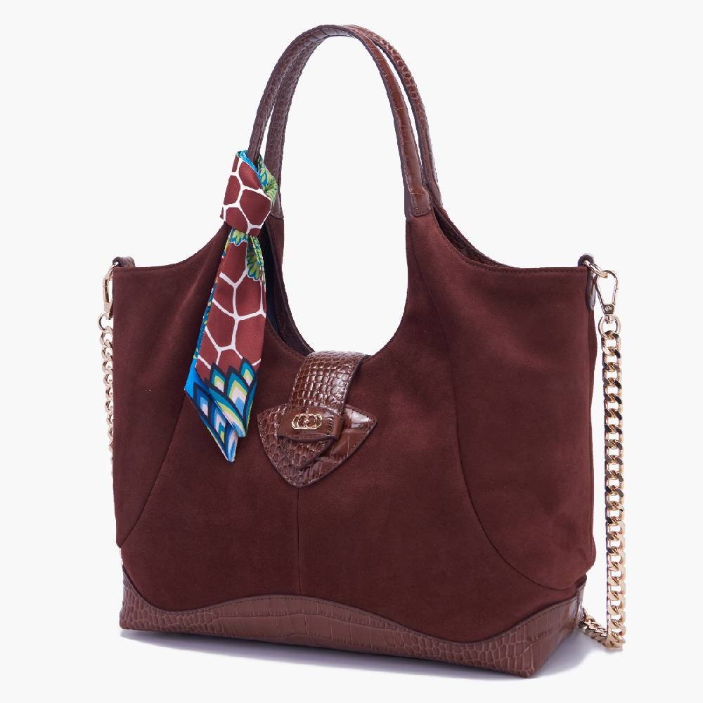 La Carrie BORSA SHOPPING TEMPEST BROWN Consegna Veloce