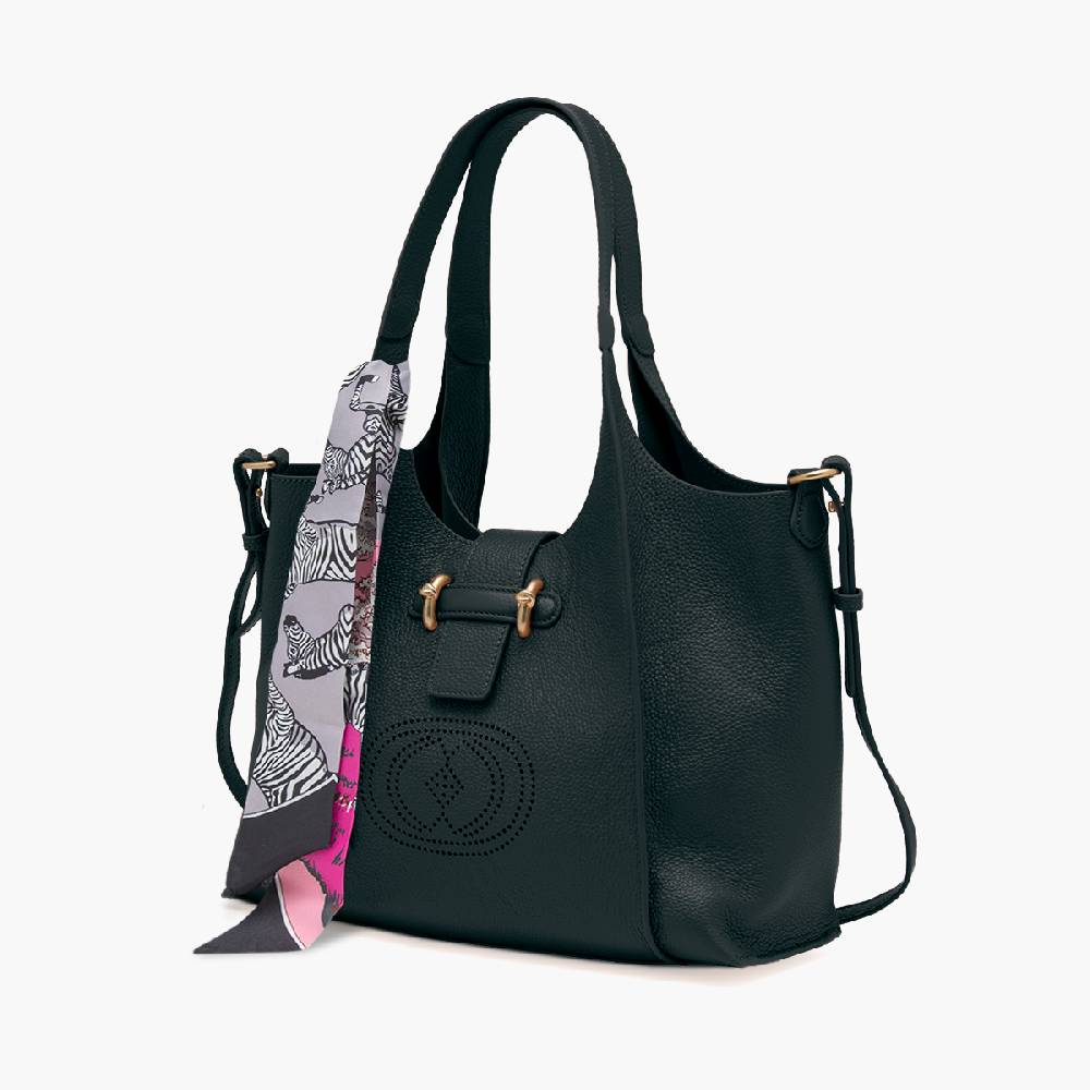 La Carrie BORSA SHOPPING DRILLED NERA Promozione Limitata