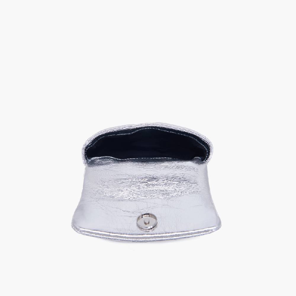 La Carrie MINI BORSA A SPALLA SHINY SILVER Affare Del Giorno