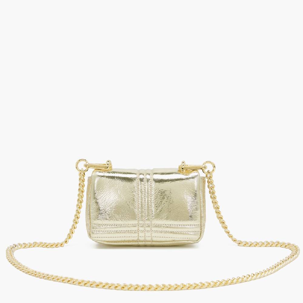La Carrie MINI BORSA A SPALLA SHINY GOLD Prezzo Ridotto