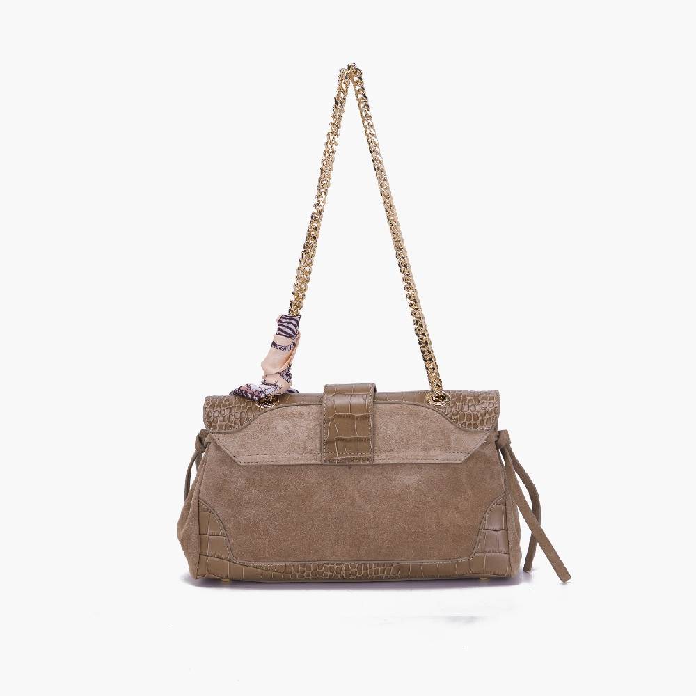 La Carrie BORSA A SPALLA TEMPEST TAUPE Sottocosto