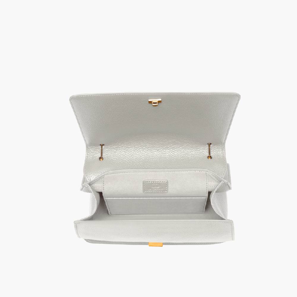La Carrie BORSA A SPALLA DRILLED CREMA Sconto