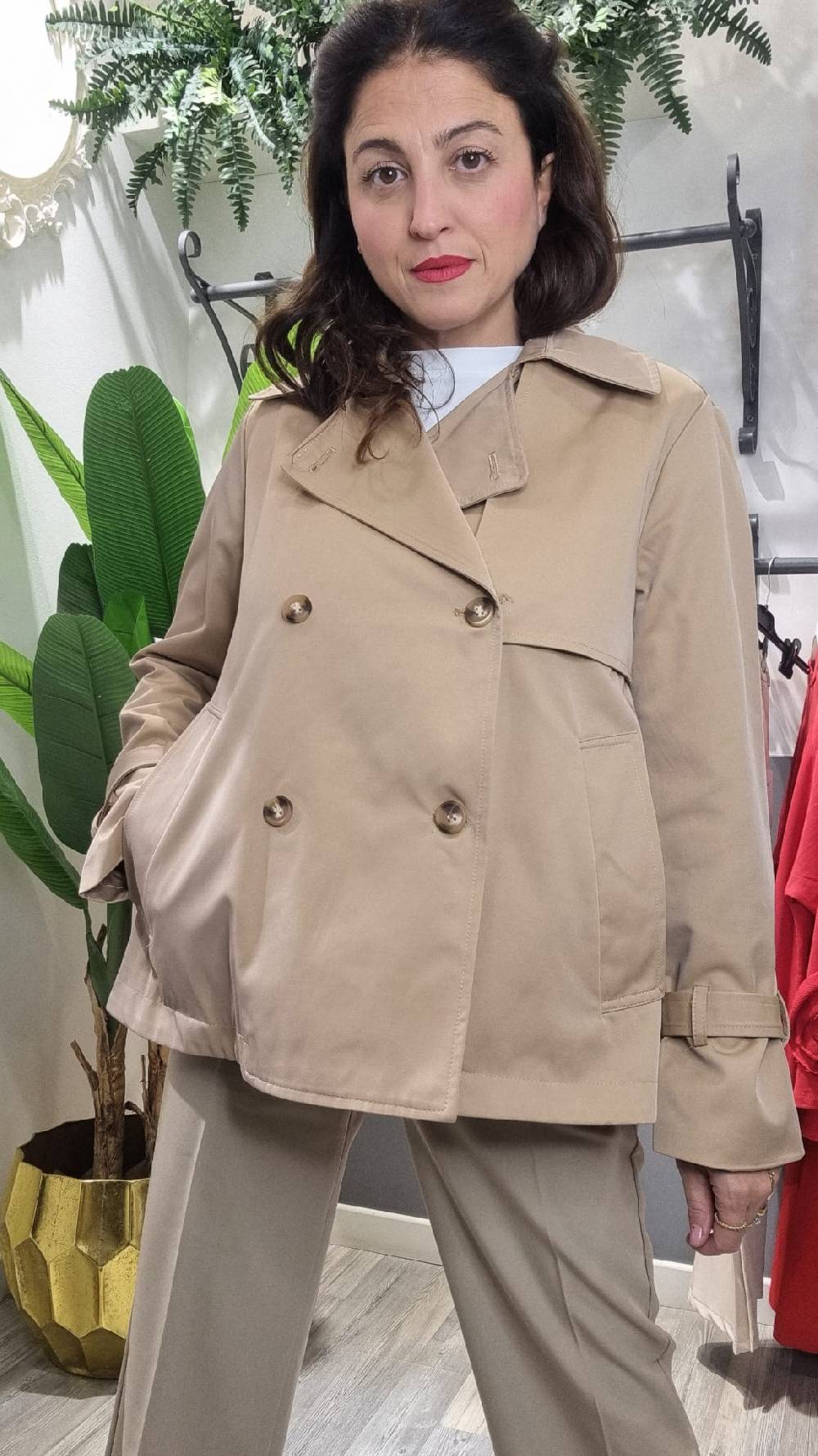 Le Chicche Trench Midi Biscotto Nuovo
