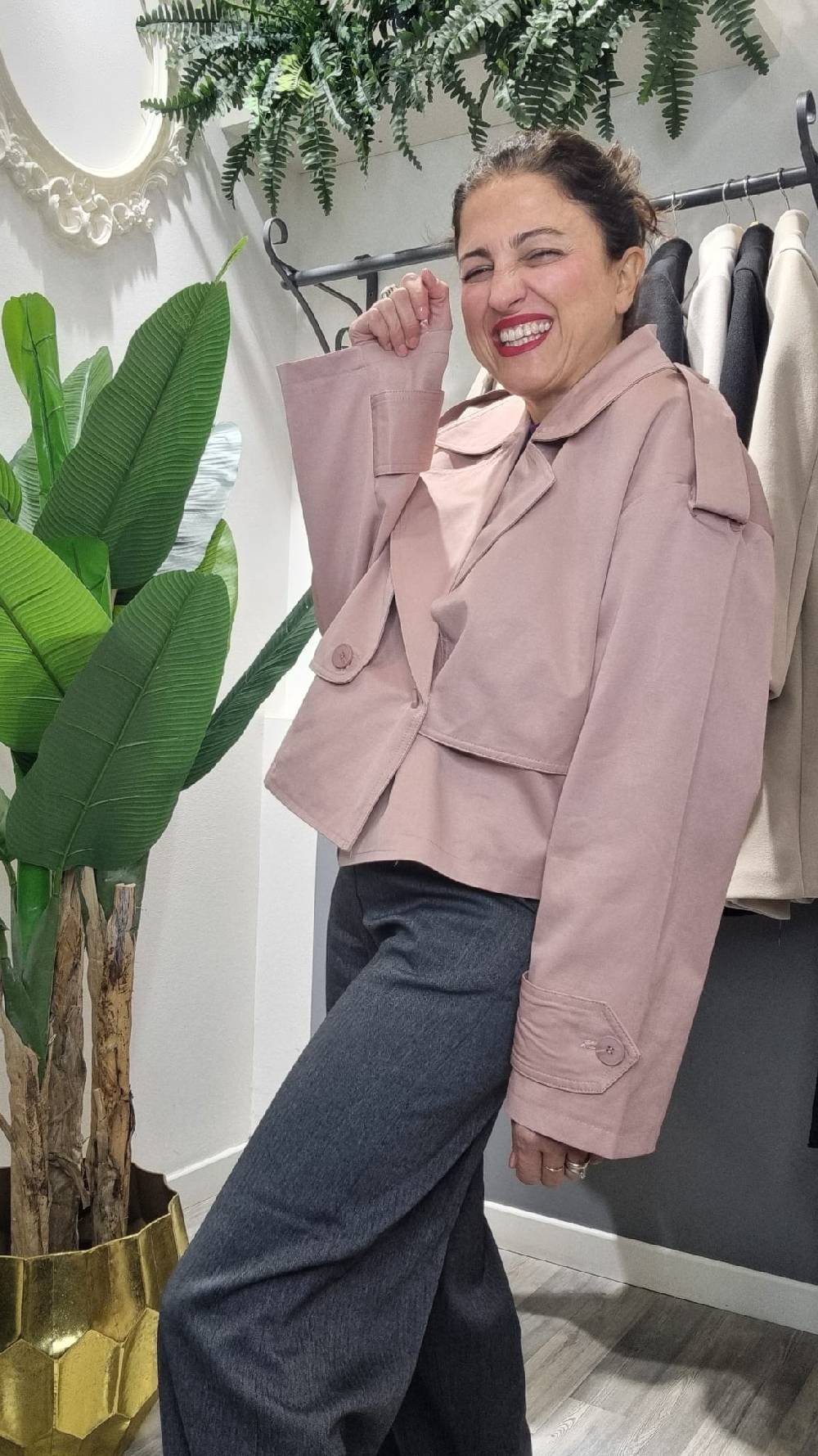 Le Chicche Trench Rosa Qualità