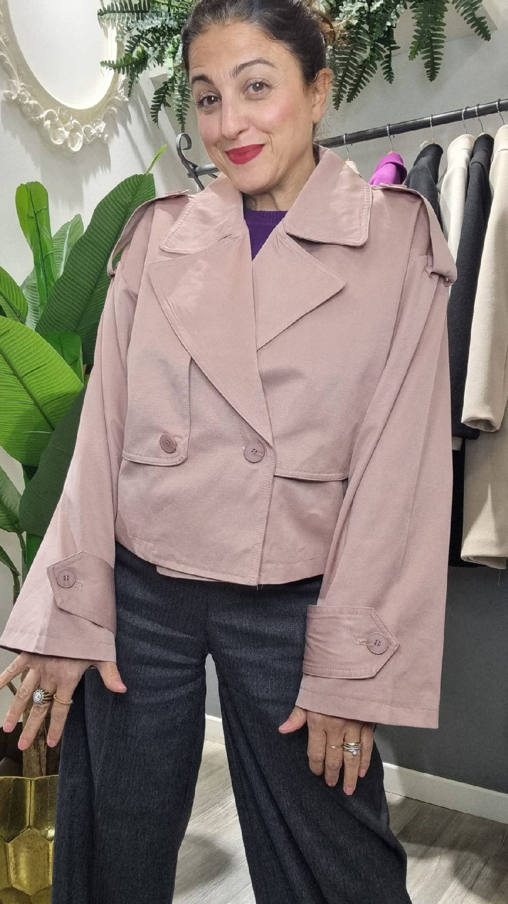 Le Chicche Trench Rosa Qualità