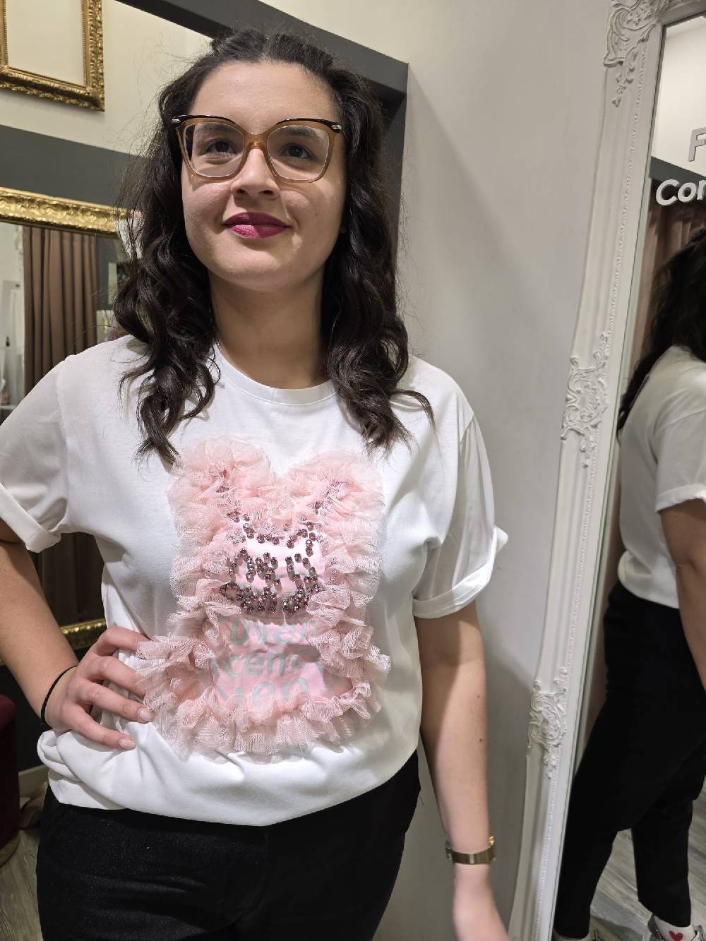 Le Chicche T-shirt Orso Rosa Moda