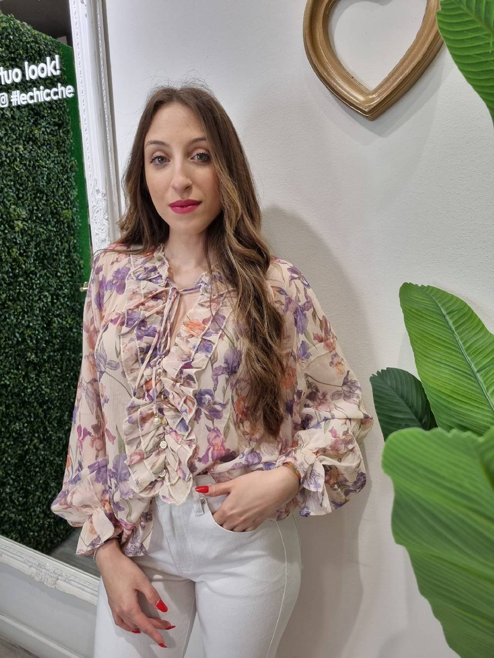 Le Chicche Camicia Flowers Sconto