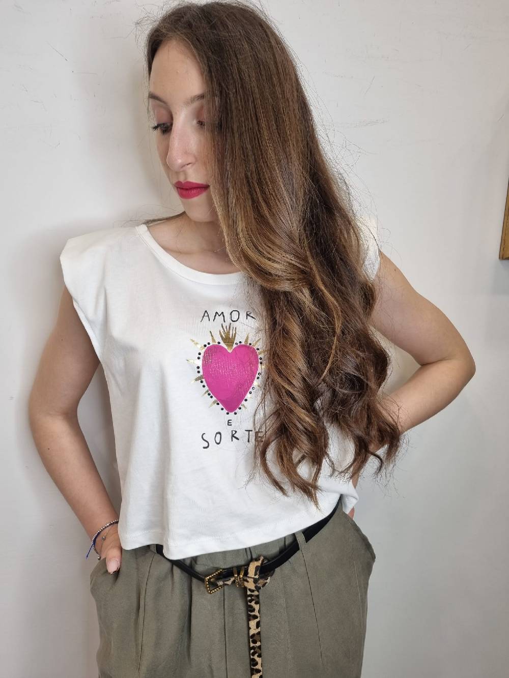 Le Chicche T-shirt “Amor e Sorte” Nuova