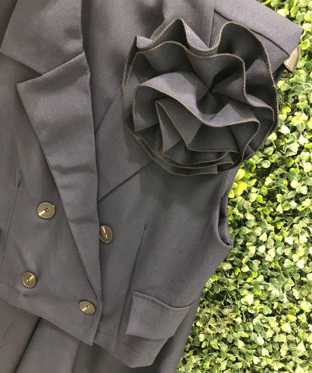 Le Chicche Coordset 981 Gilet In Linea