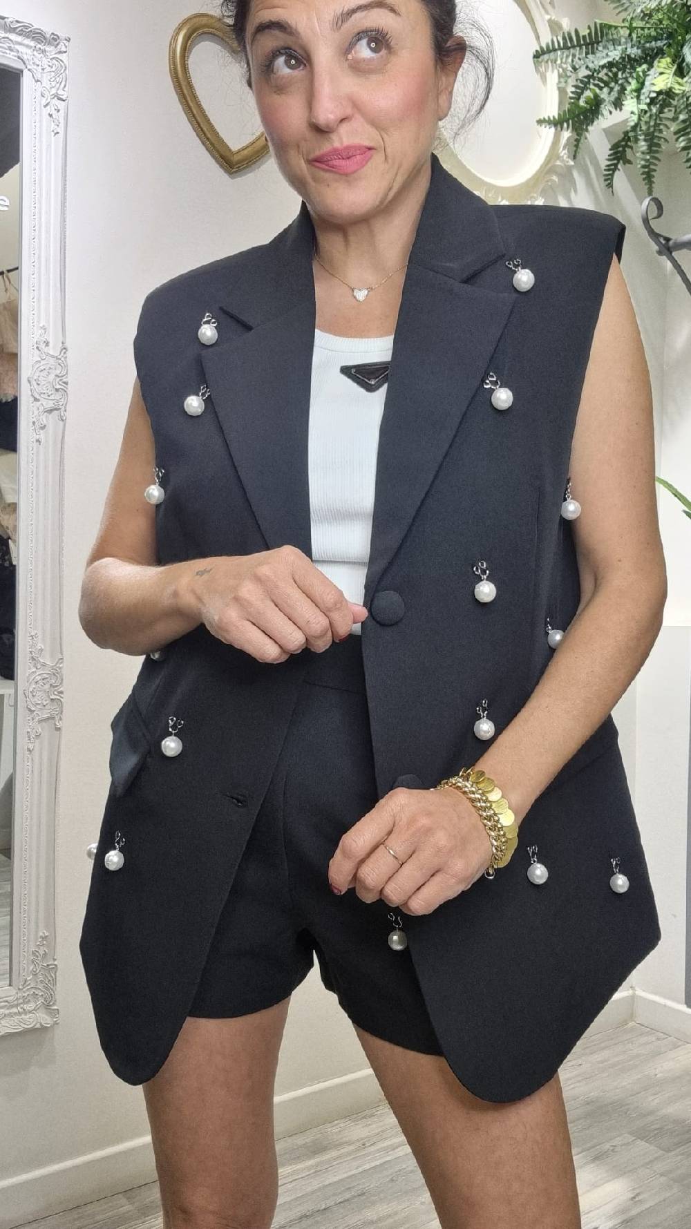 Le Chicche Coordset Gilet Perle 2025