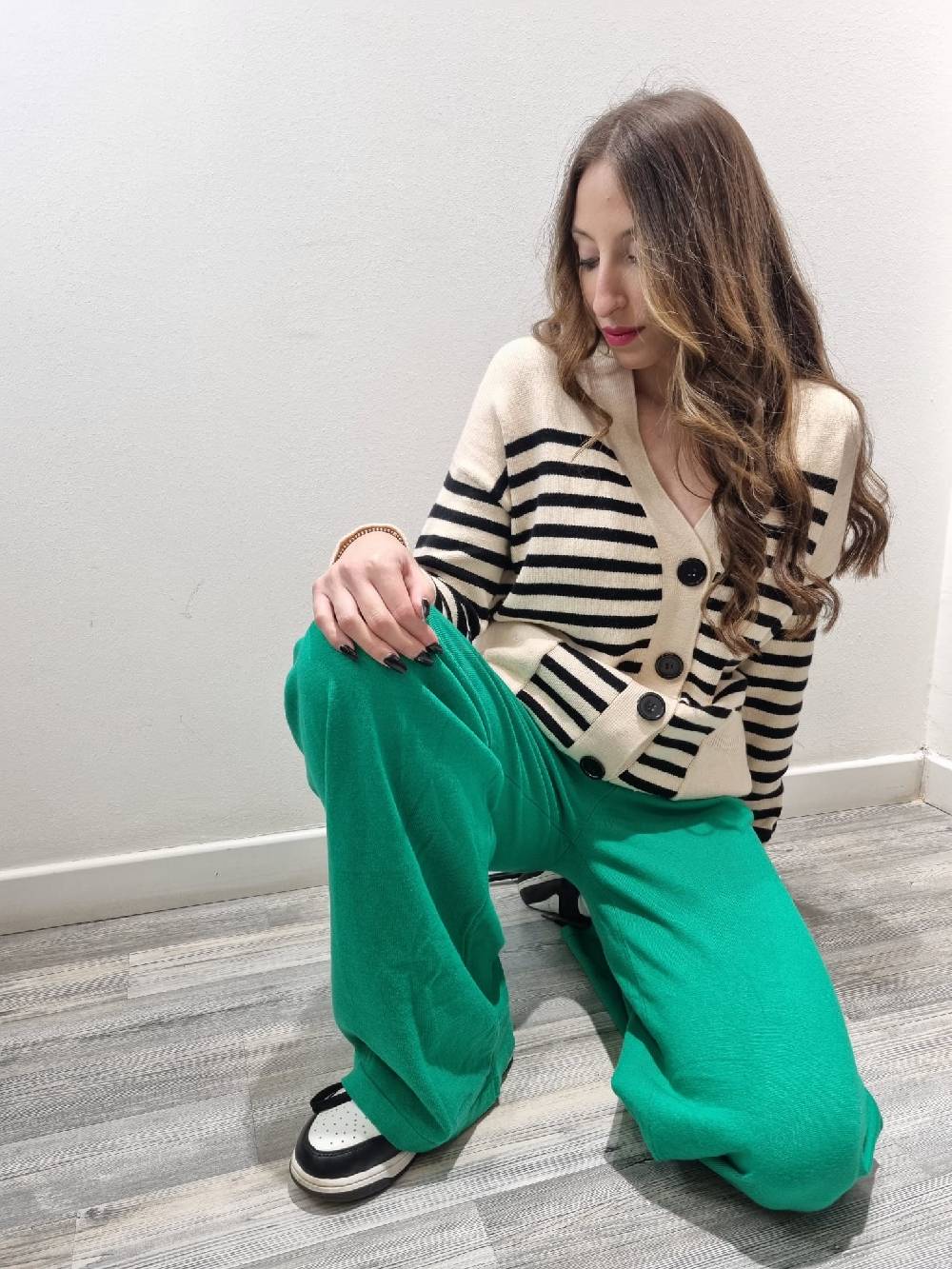 Le Chicche Pantalone Maglina Verde Italy
