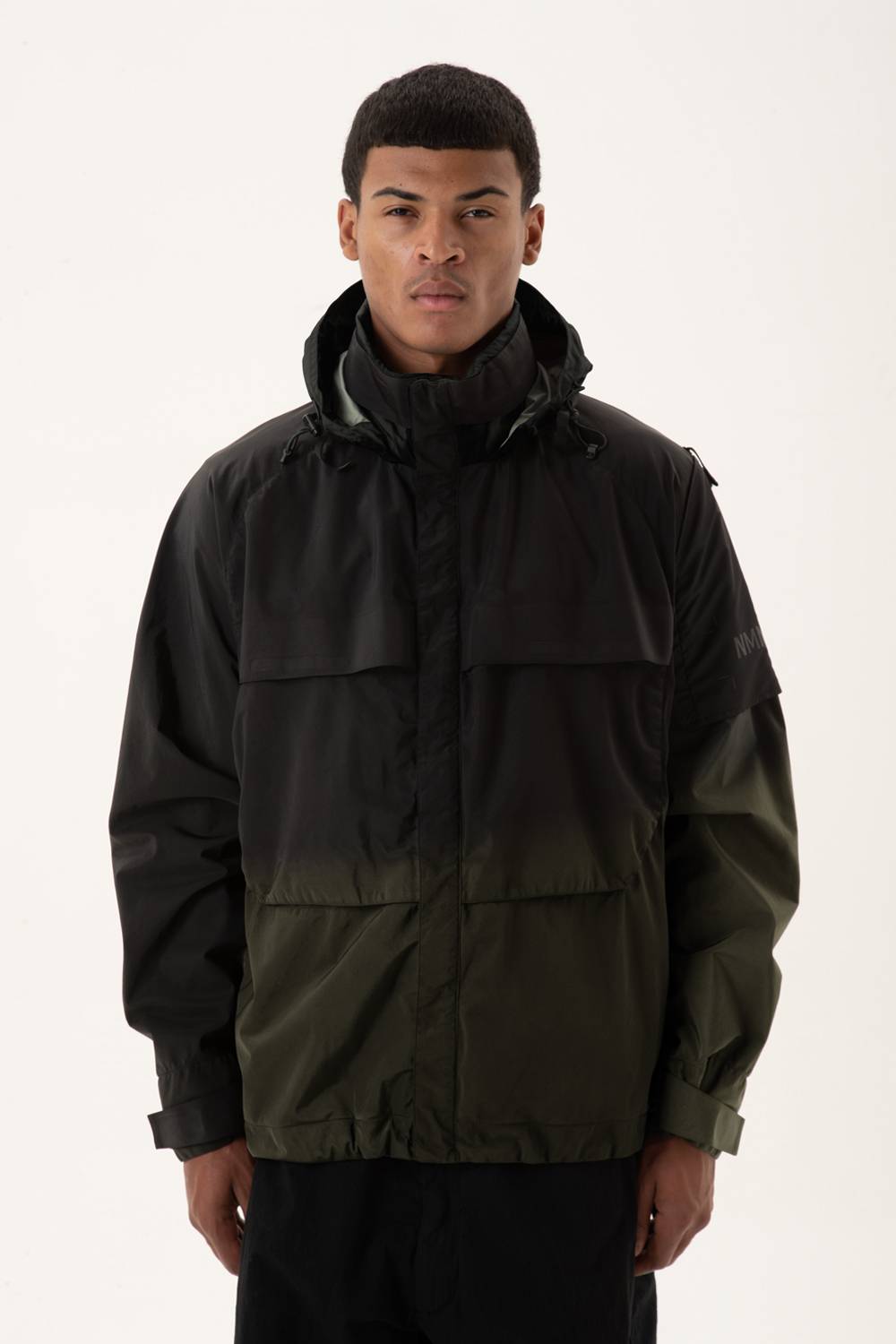 ﻿NemeN NMN_E23223_233 [3L SPHERE _ SHELL JACKET HALF PIGMENT SHADED | WEBSTORE EXCLUSIVE]