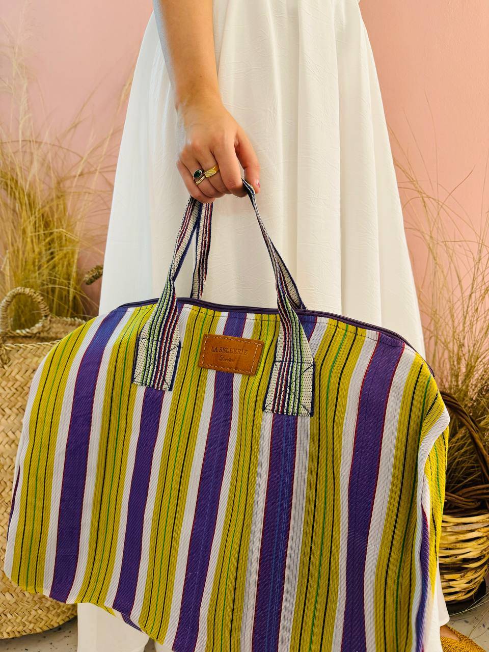 ﻿La Sellerie borsone TULUM viola Qualità