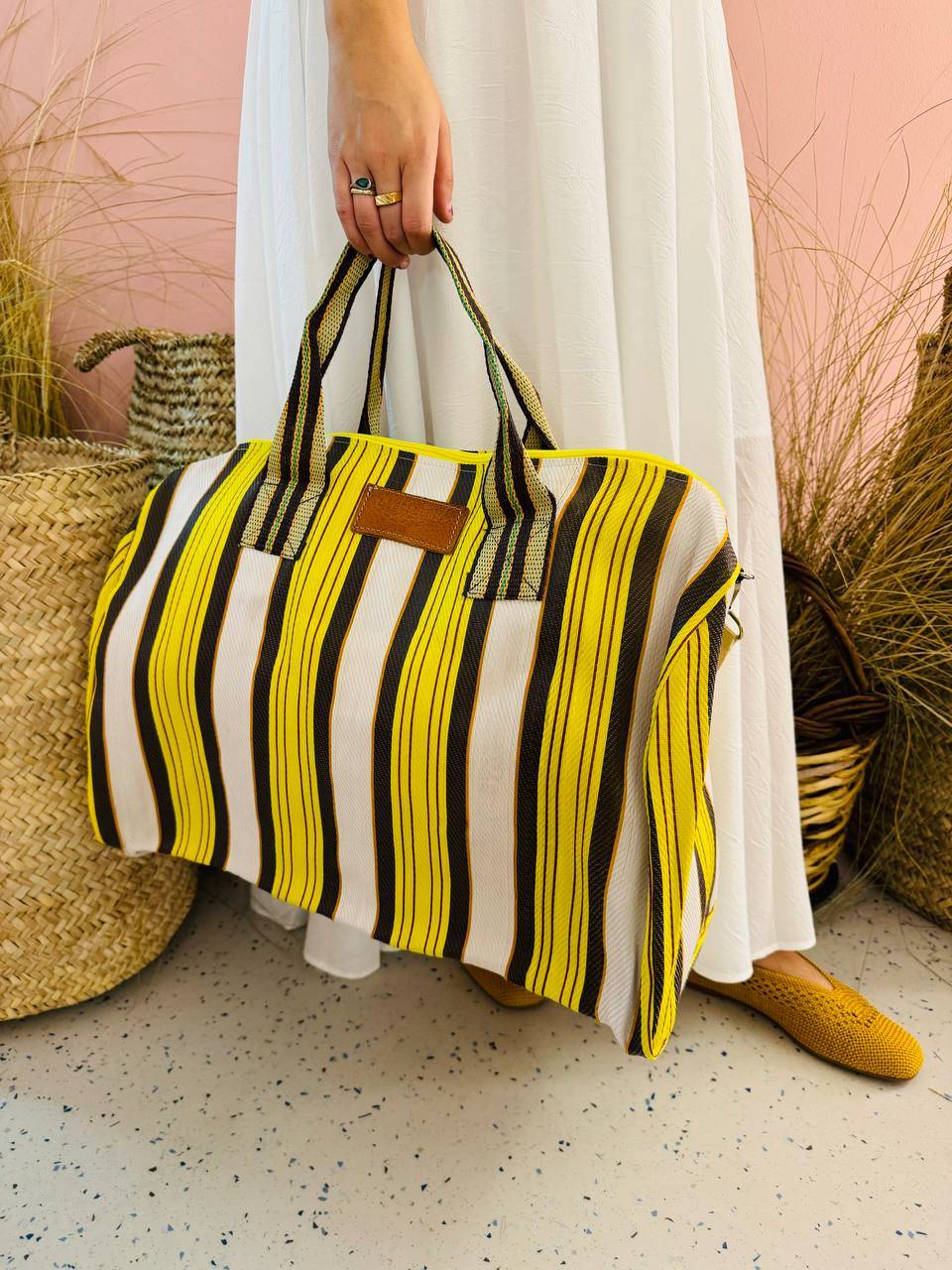 La Sellerie borsone TULUM giallo Vendita