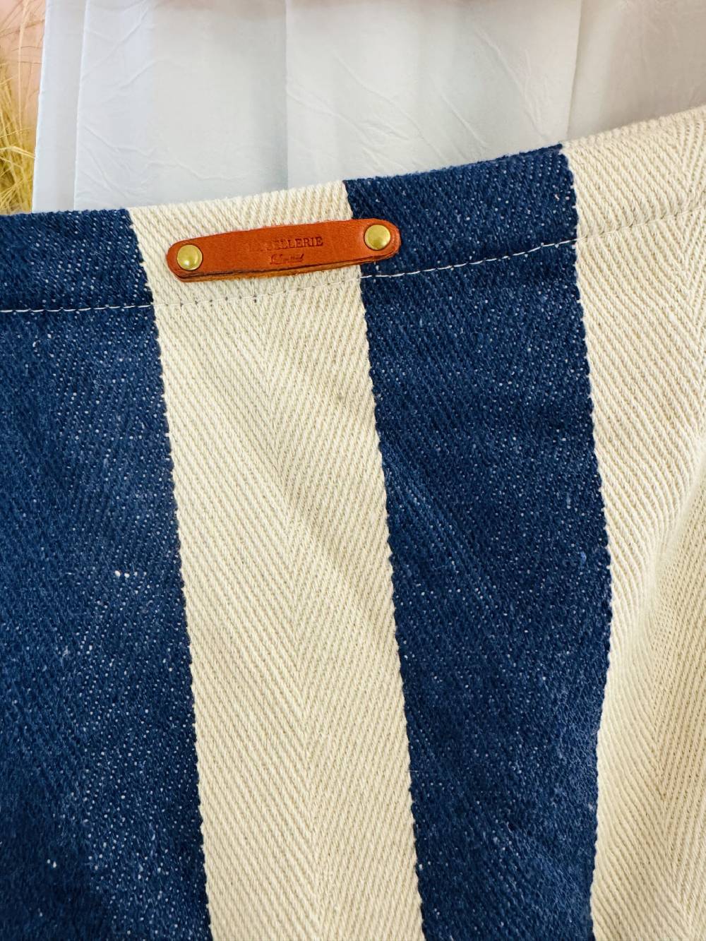 La Sellerie Portofino bag blu righe larghe Convenienza