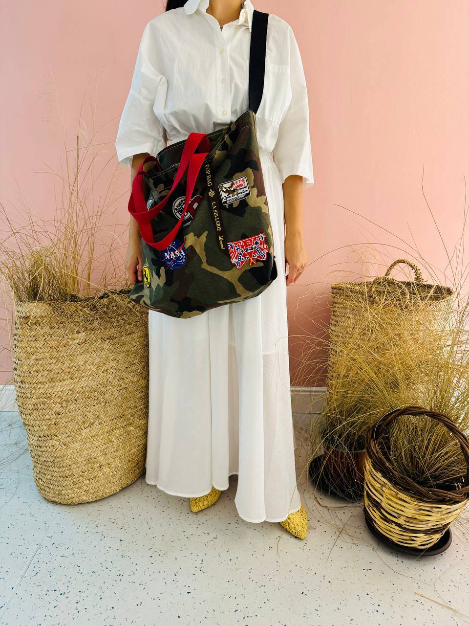 La Sellerie POP BAG military patchwork In Linea