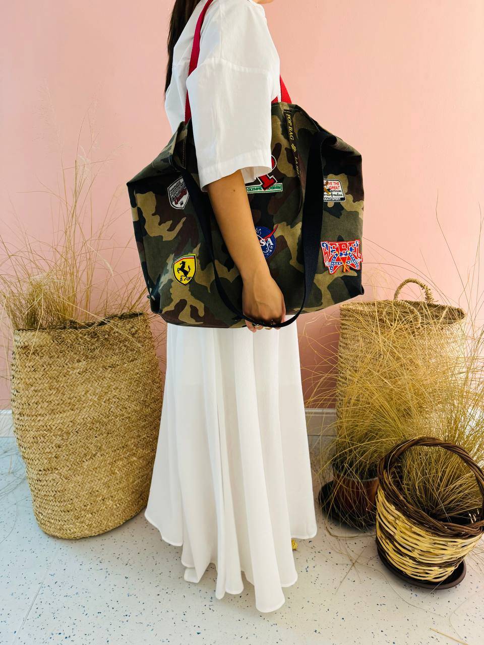 La Sellerie POP BAG military patchwork In Linea