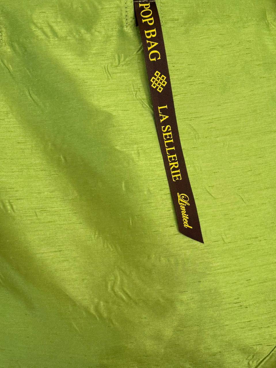La Sellerie POP BAG Shantung verde mela Qualità