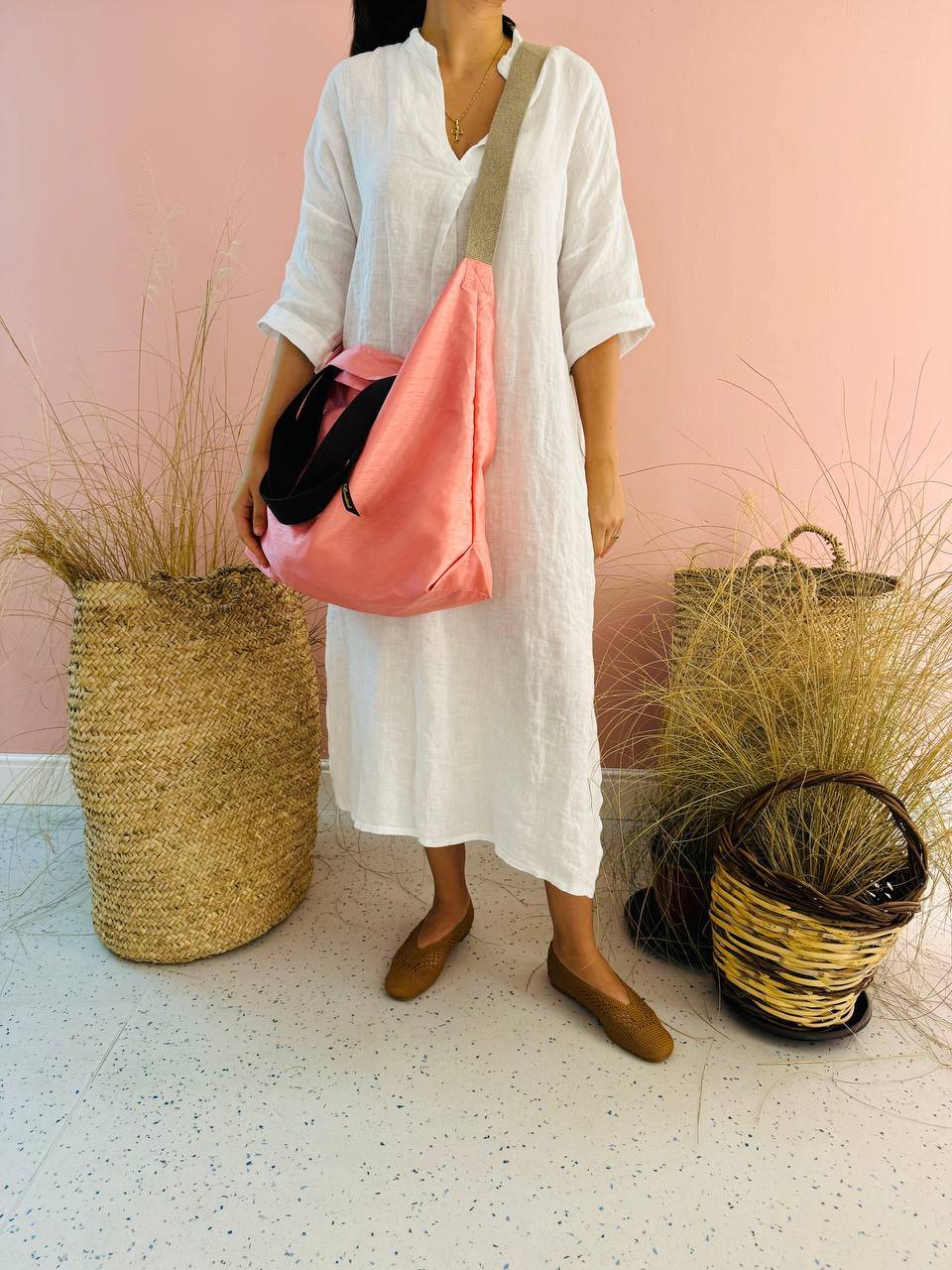 La Sellerie POP BAG Shantung rosa Vendita