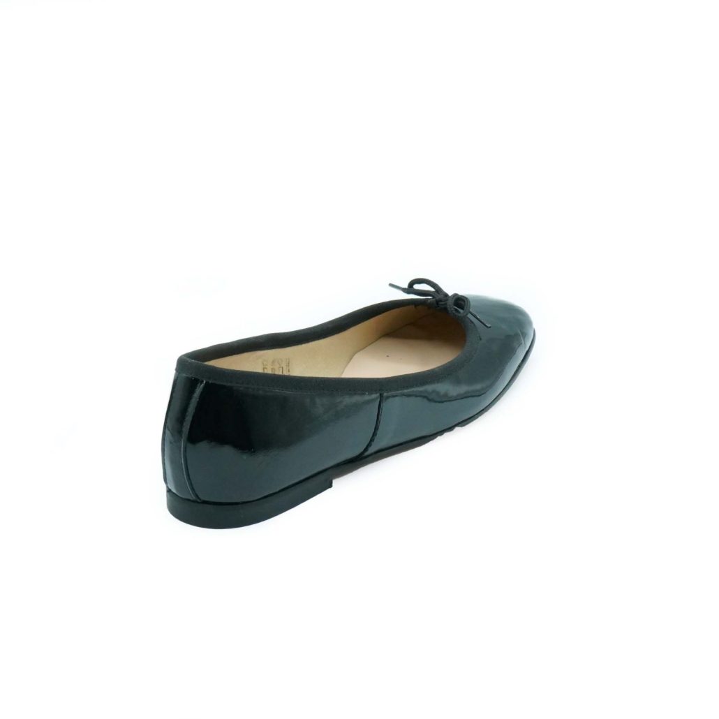 Lea Gu ballerina in vernice, fiocco frontale, punta quadrata, tacco 10mm Vendita