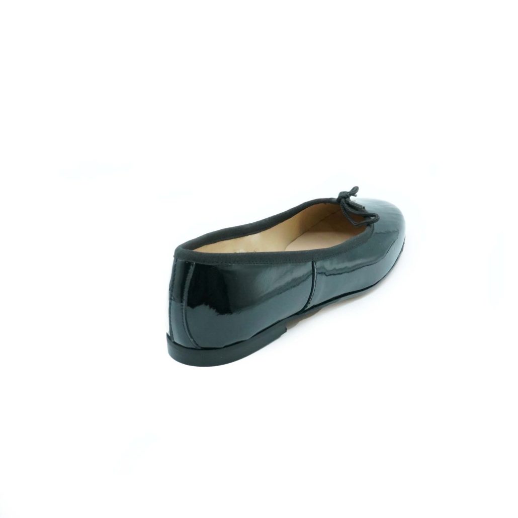 Lea Gu ballerina in vernice, fiocco frontale, punta tonda, tacco 10mm Promozione