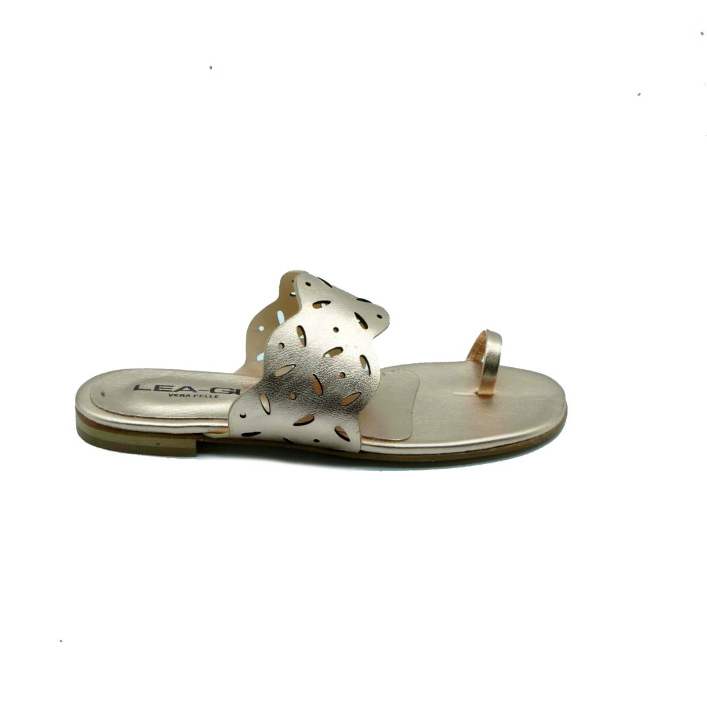 Lea Gu ciabattina infradito in nappa laminata, fascia frontale, tacco 10mm Hotsell