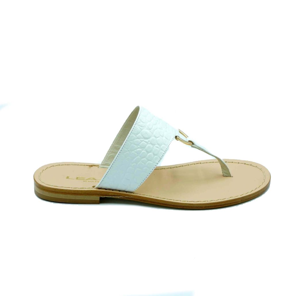 Lea Gu ciabattina infradito in nappa stampa cocco, accessorio frontale, tacco 10mm Vendita Calda