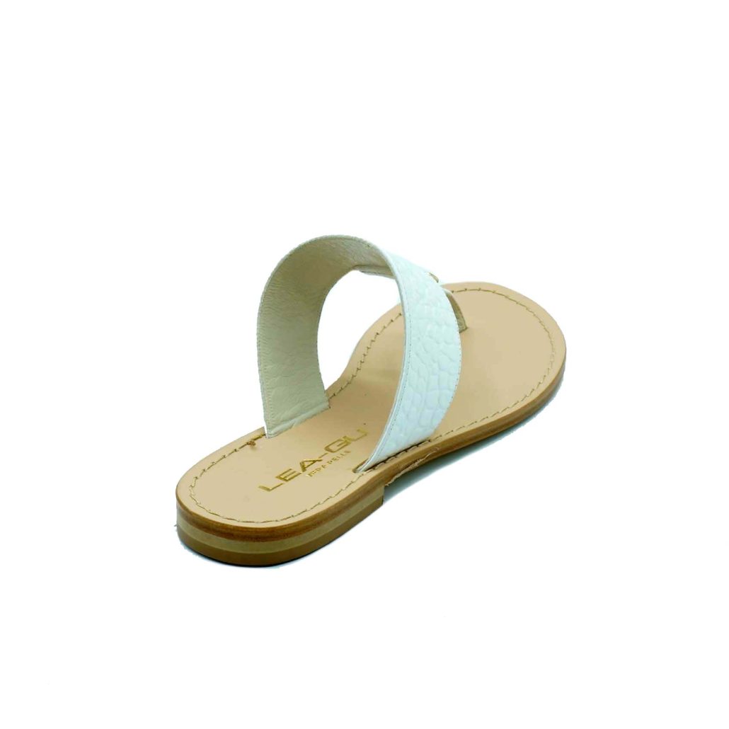 Lea Gu ciabattina infradito in nappa stampa cocco, accessorio frontale, tacco 10mm Vendita Calda