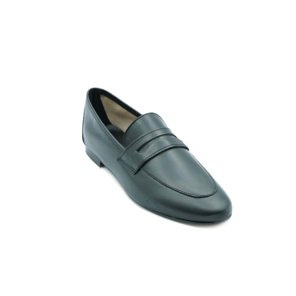 Lea Gu mocassino in nappa, bocca di leone frontale, tacco 10mm I Più Venduti
