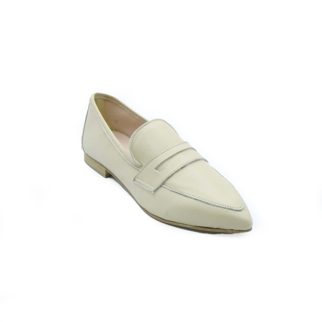 Lea Gu mocassino in nappa, bocca di leone frontale, tacco 10mm Vendite Flash
