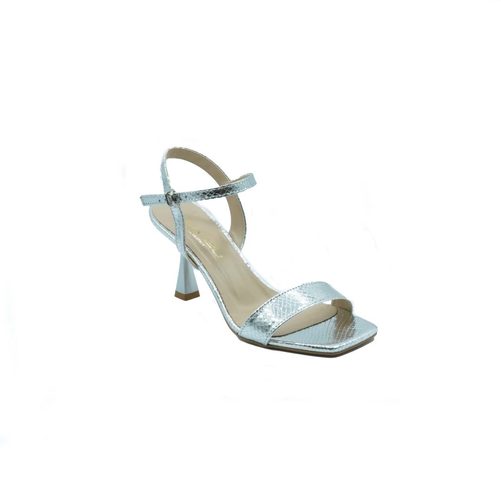 Lea Gu sandalo con fascia frontale, punta quadrata, chiusura sul collo del piede, tacco 75mm Promozione