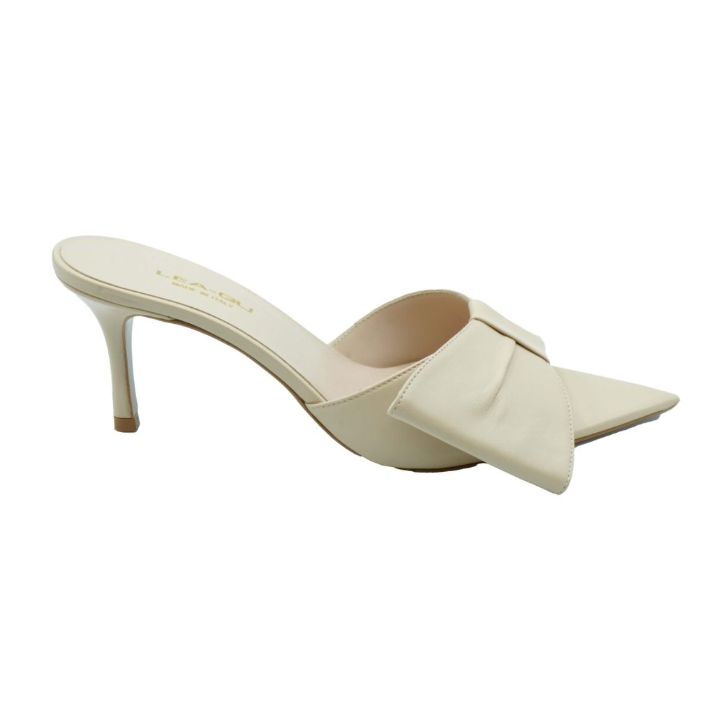 Lea Gu sandalo con tacco in nappa, fascia e fiocco frontale, tacco 60mm Qualità Garantita