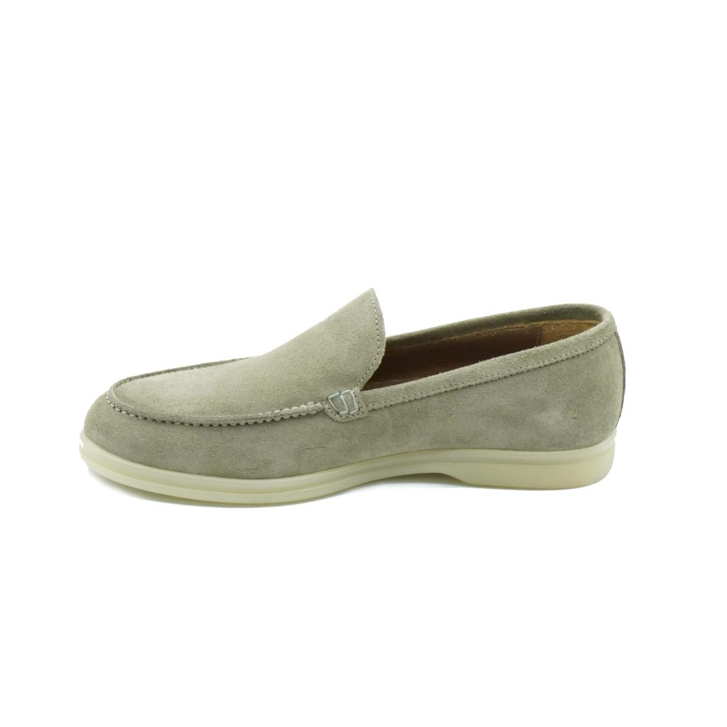 Lea Gu mocassino in camoscio, fondo gomma 20mm In Saldo