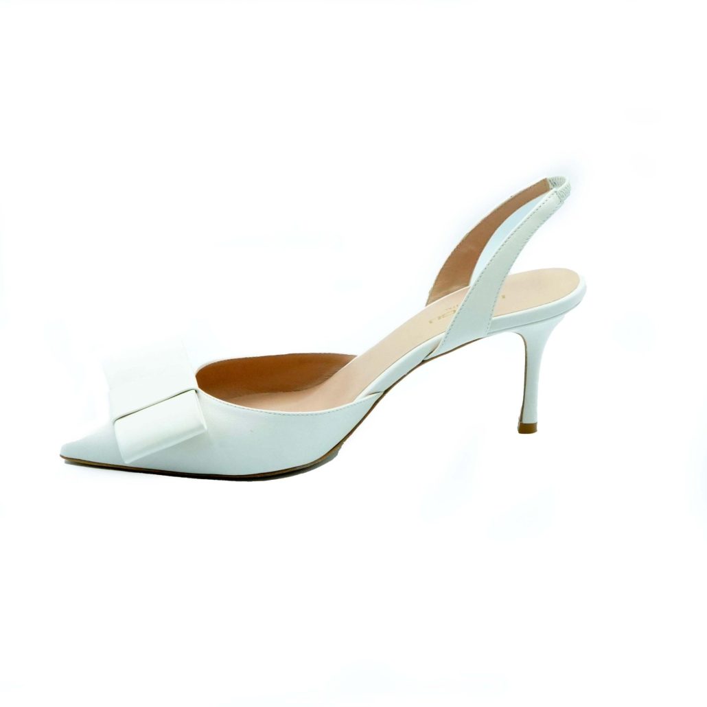 Lea Gu slingback in nappa, fiocco frontale, tacco 65mm Moda