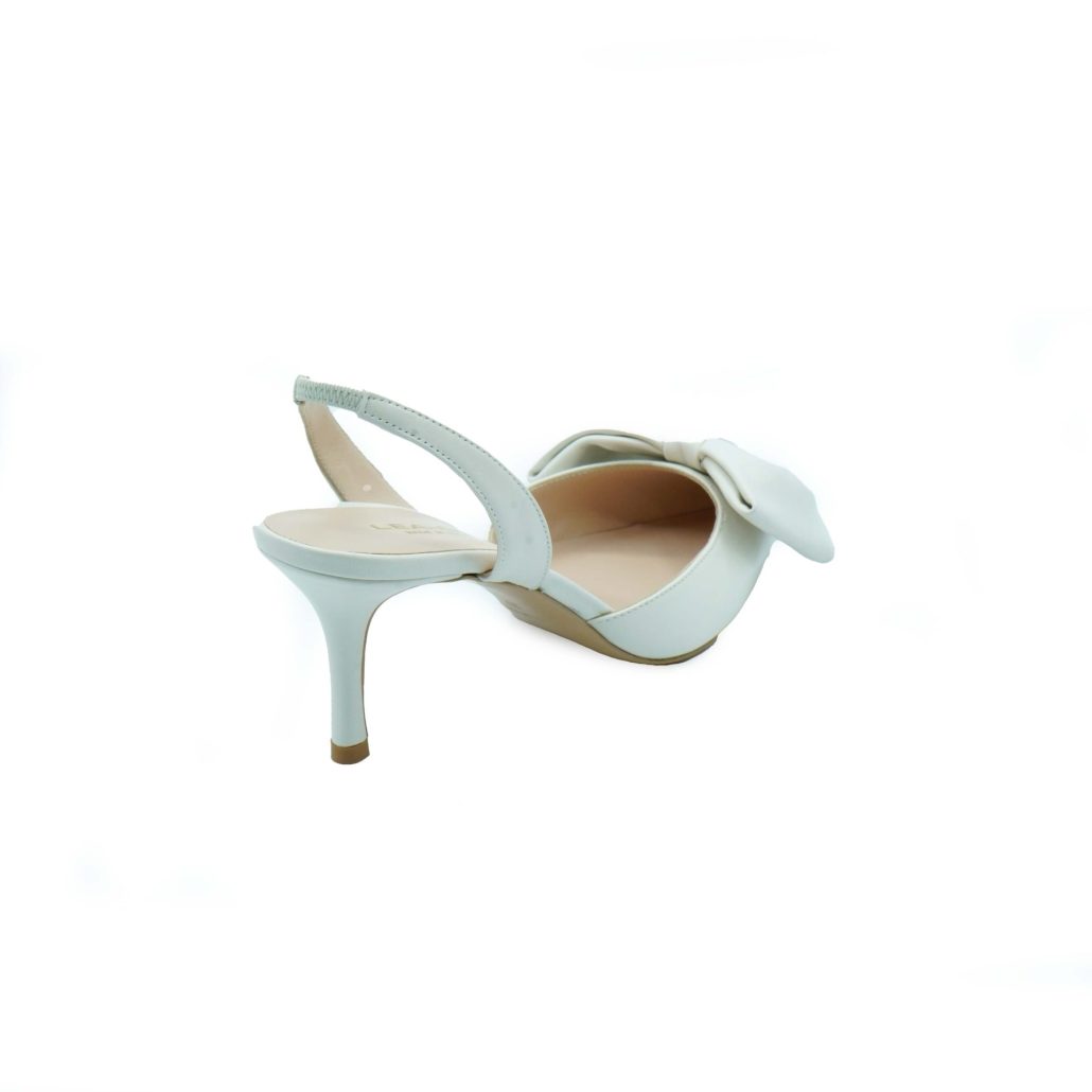Lea Gu slingback in nappa, fiocco frontale, tacco 65mm 2025
