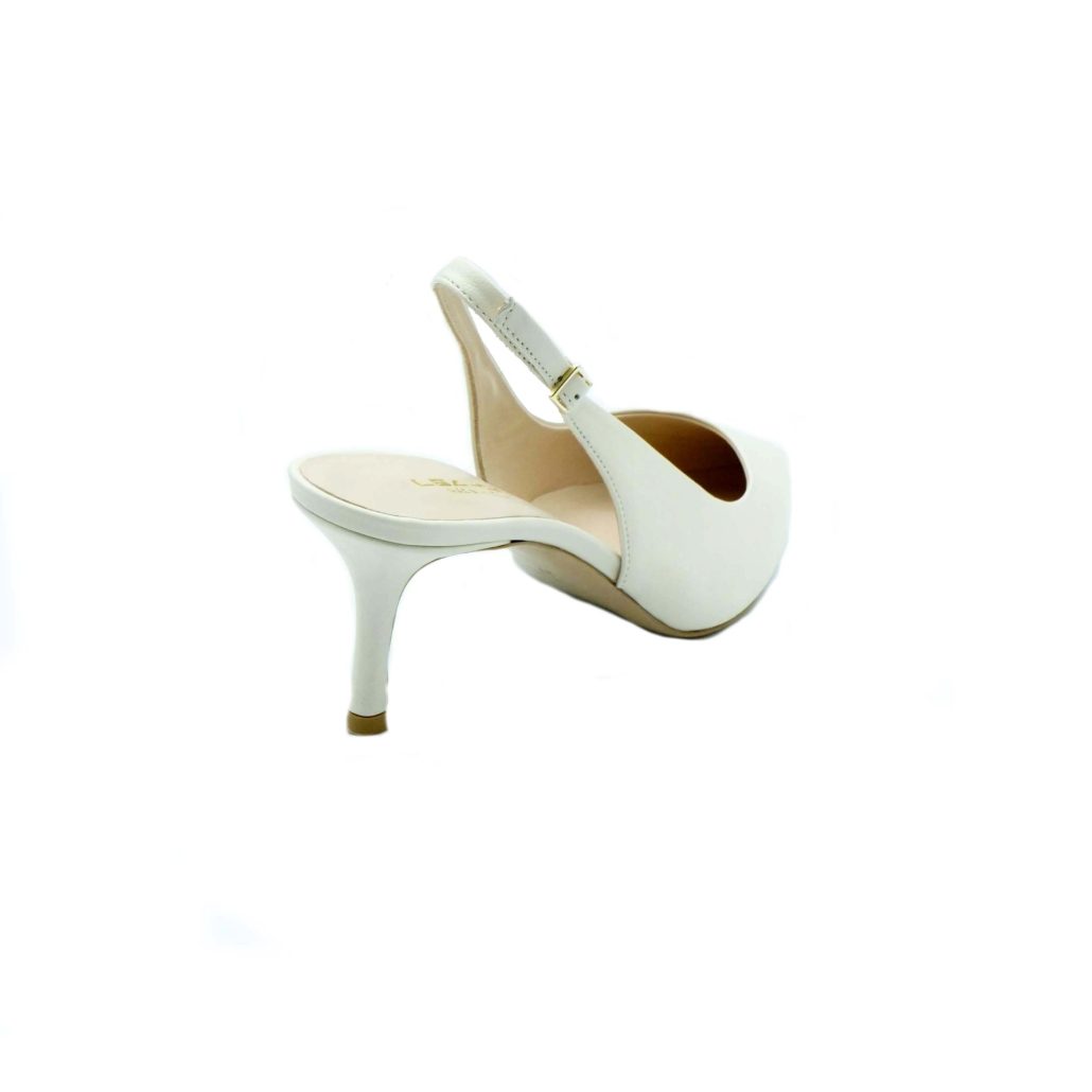 Lea Gu slingback in nappa, tacco 65mm Nuovo
