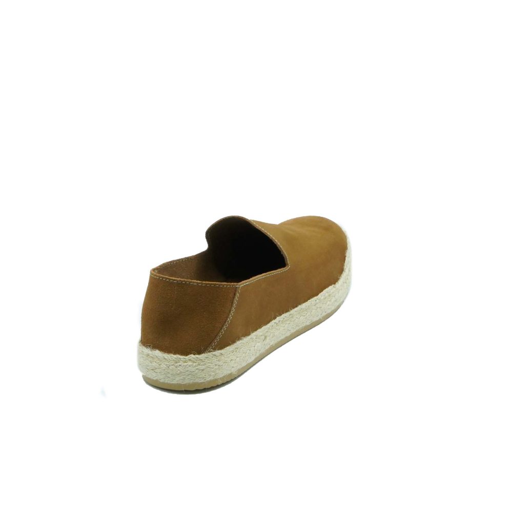 Lea Gu slip-on uomo in camoscio, fondo corda e gomma 20mm Soddisfazione Garantita
