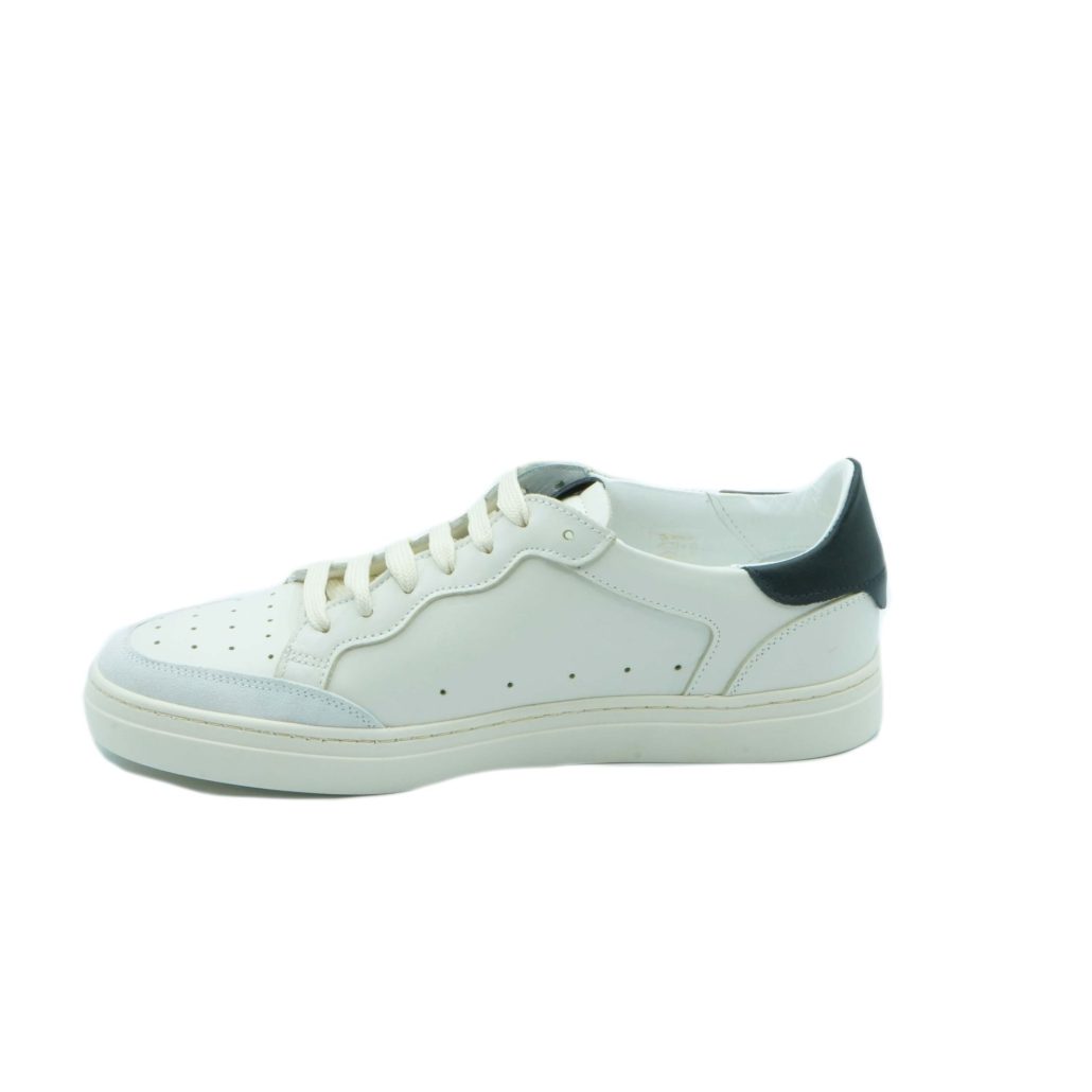 Lea Gu sneakers in nappa, allacciatura frontale, tallone in contrasto, fondo gomma 30mm Negozi Online