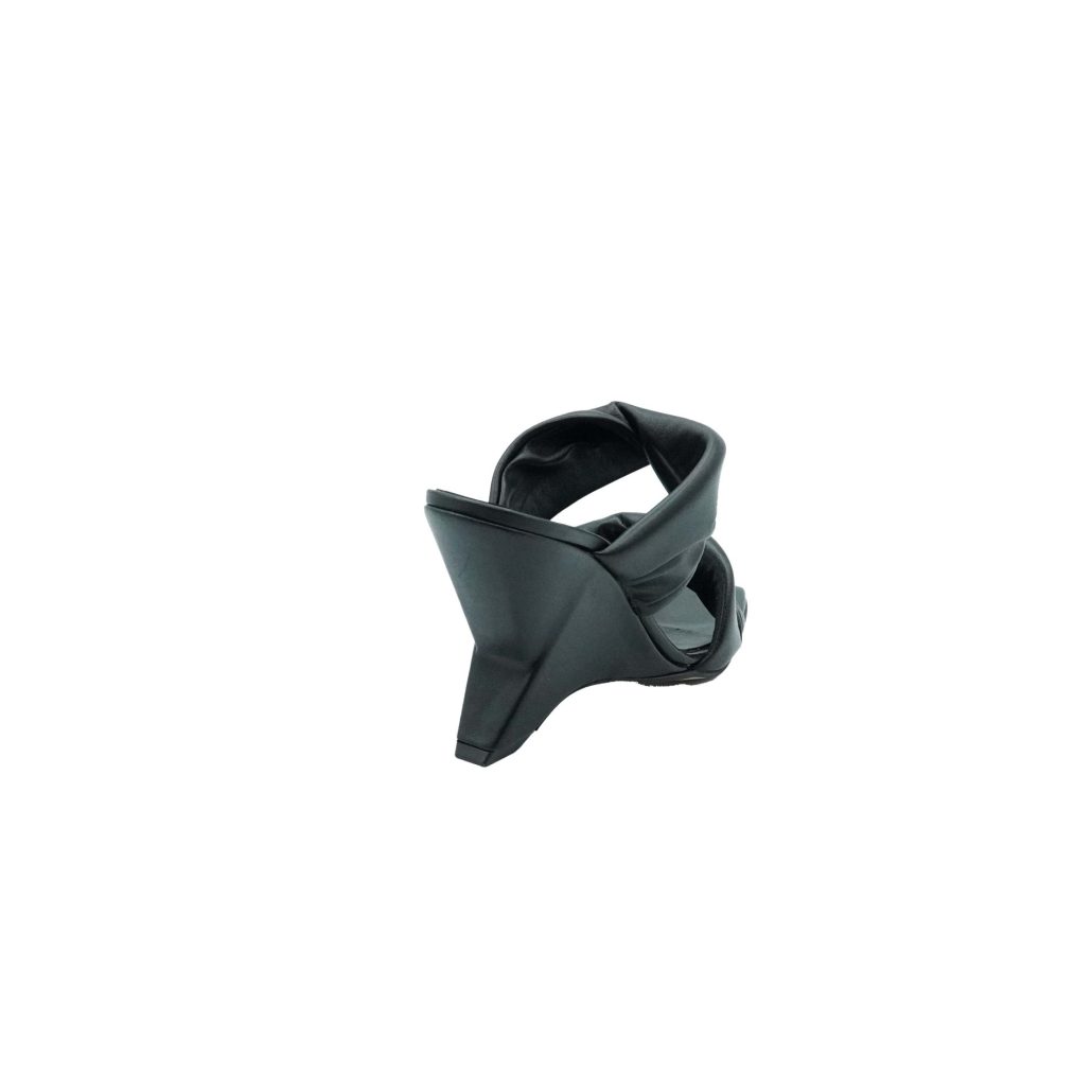 Lea Gu sandalo in nappa, doppia fascia frontale, tacco 85mm Consegna Veloce