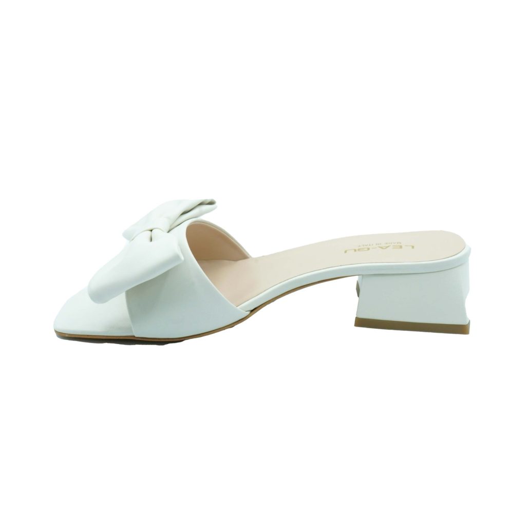 Lea Gu sandalo in nappa, fascia frontale con fiocco, tacco 30mm Convenienza
