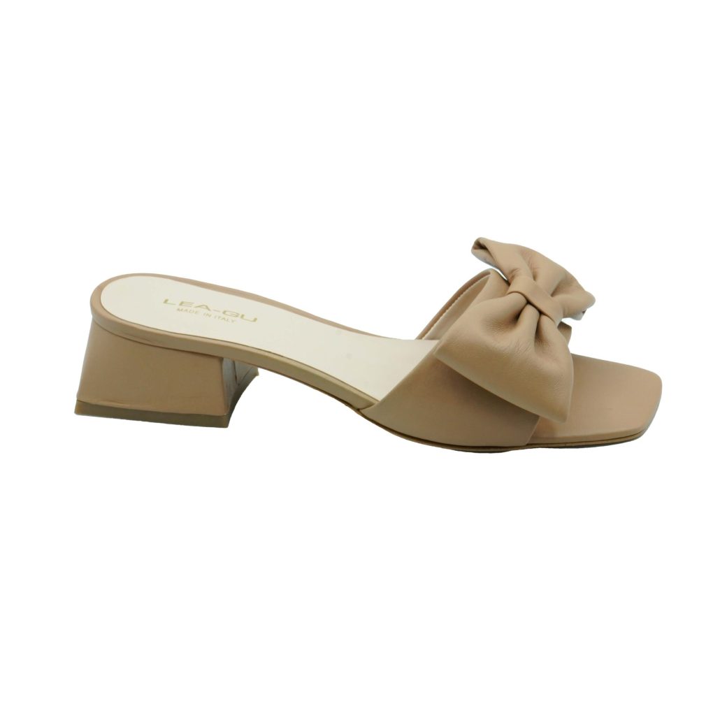 Lea Gu sandalo in nappa, fascia frontale con fiocco, tacco 30mm Convenienza