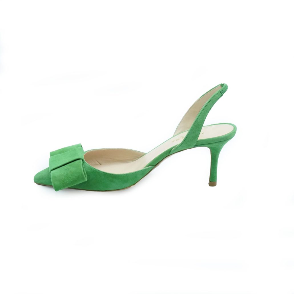 Lea Gu slingback in camoscio, fiocco frontale, tacco 65mm Outlet