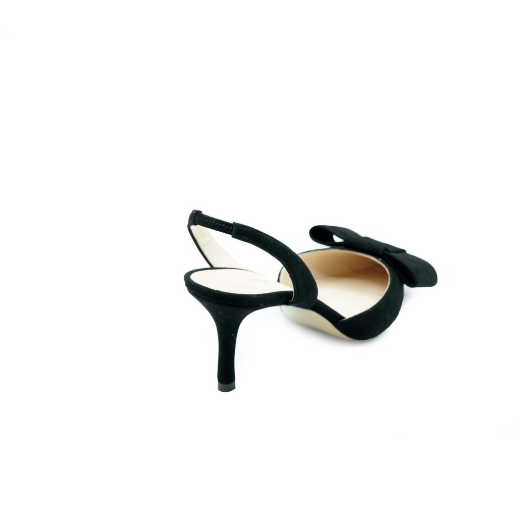 Lea Gu slingback in camoscio, fiocco frontale, tacco 65mm Outlet
