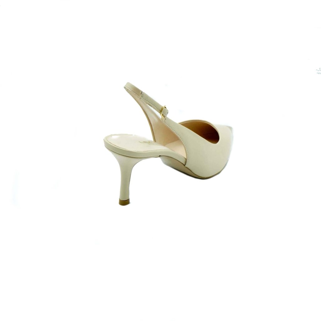 Lea Gu slingback in nappa con punta metallica, tacco 65mm Saldi